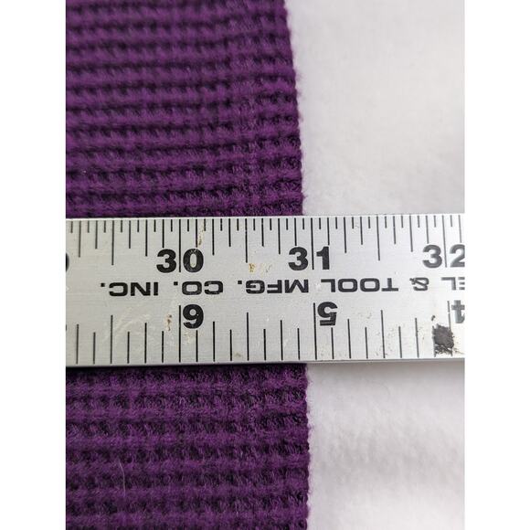 Chico's Zynergy Plum Sz2Waffle weave long cardigan/jacket cowl snap neckline GUC - Picture 5 of 9